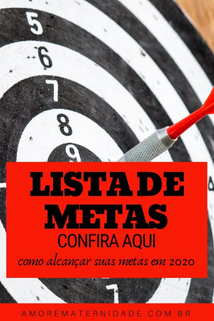 lista de metas / planejamento 2020